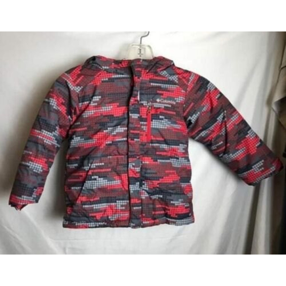 Columbia Other - Columbia Red Camo Coat Boys 4T Toddler Puffer Hooded Zip Front